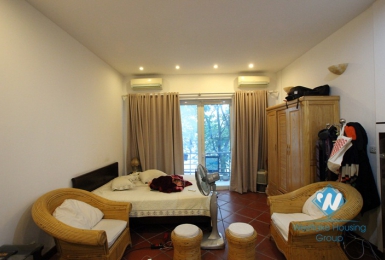 Lake view one bedroom for lease in Truc Bach area, quiet location